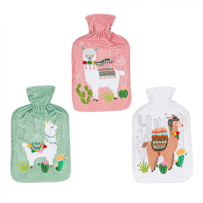 Borsa dell'acqua calda Llama con coperchio 1,7 L