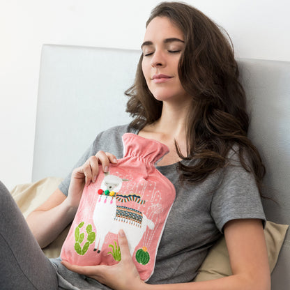 Borsa dell'acqua calda Llama con coperchio 1,7 L