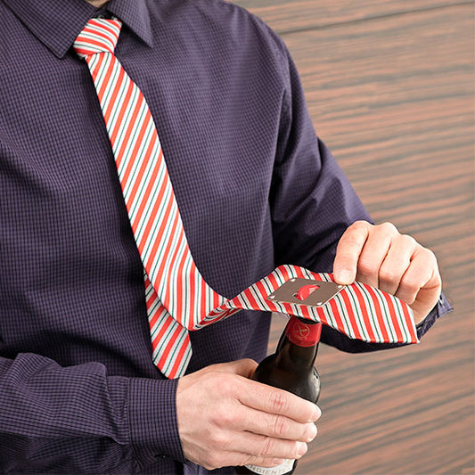 Tie with Metal Bottle Opener