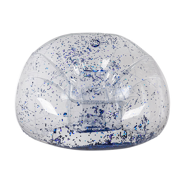 Poltrona Gonfiabile con Glitter Blu