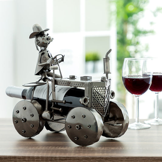 Metallic Tractor Bottle Holder