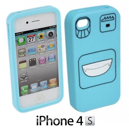 Custodia in silicone con facce per iPhone