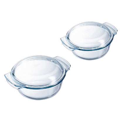 Pentole Pyrex Vetro Borosilicato Trasparente (25 x 20 x 11 cm / 29 x 23 x 14 cm) (2 pz)