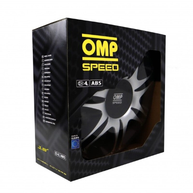 Copricerchio OMP Ghost Speed ​​Nero Argento 15" (4 ud)