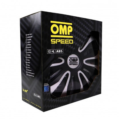Copricerchio OMP Magnum Speed ​​Nero Argento 13" (4 ud)