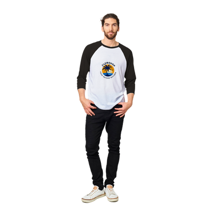 Clubshop T-shirt Raglan unisex con maniche a 3/4 personalizzabile